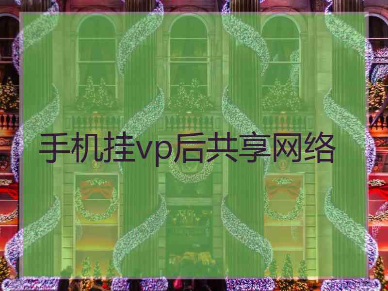 手机挂vp后共享网络