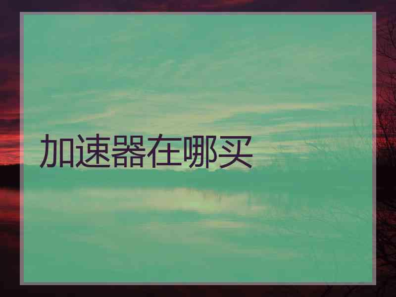 加速器在哪买