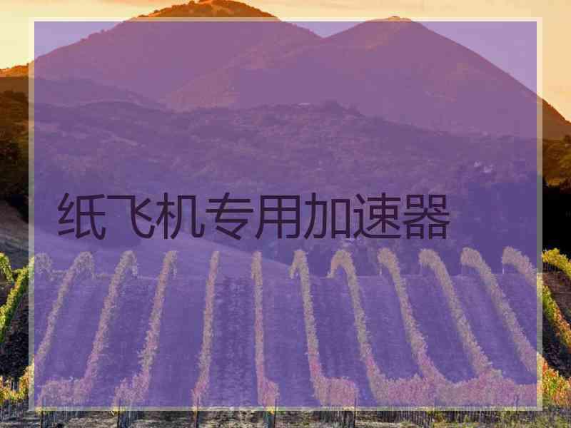 纸飞机专用加速器