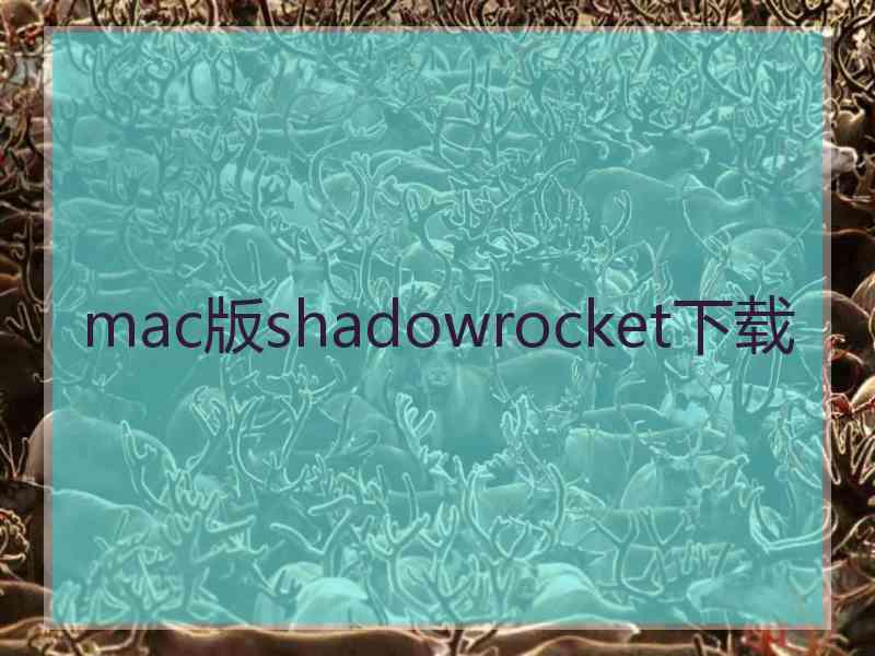 mac版shadowrocket下载