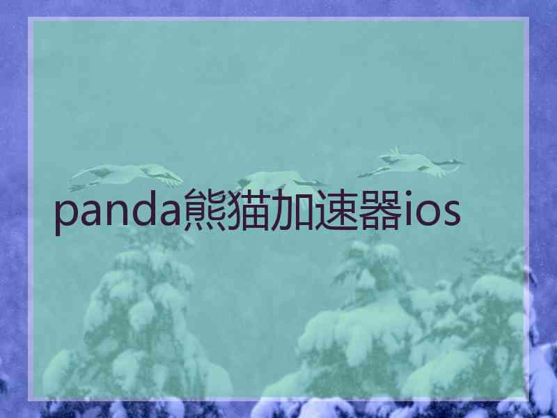 panda熊猫加速器ios