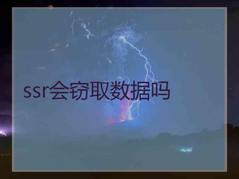 ssr会窃取数据吗