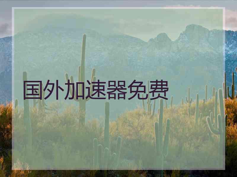 国外加速器免费
