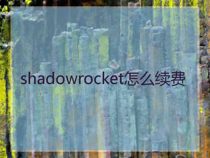 shadowrocket怎么续费