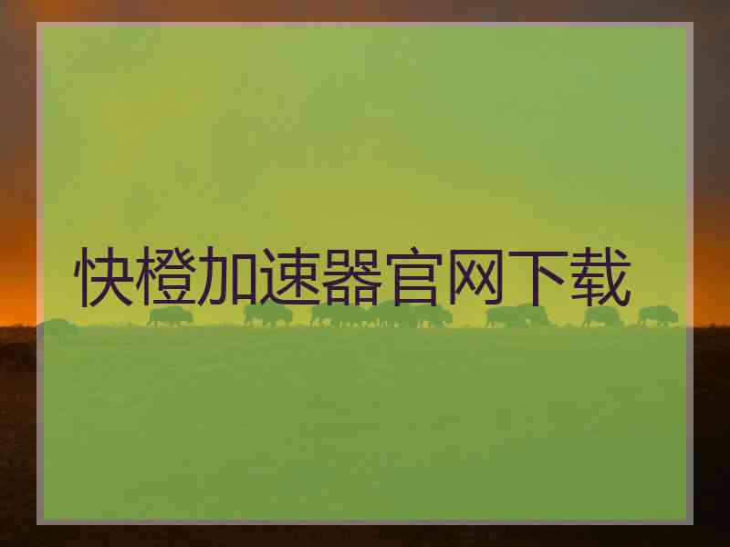 快橙加速器官网下载