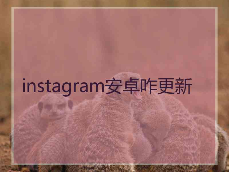instagram安卓咋更新