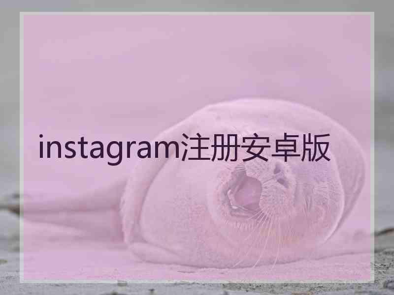 instagram注册安卓版