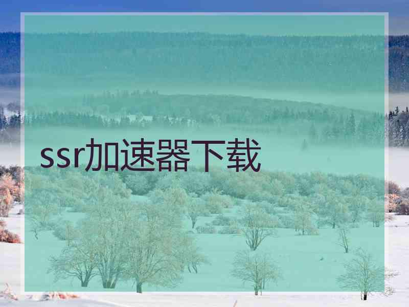 ssr加速器下载