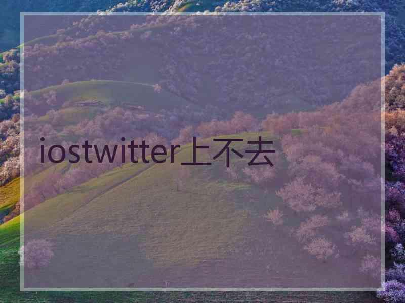 iostwitter上不去