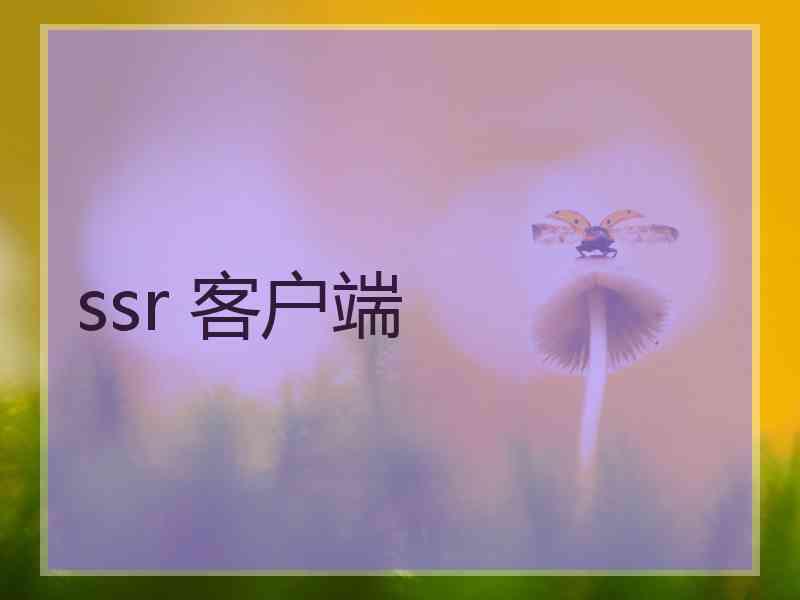 ssr 客户端