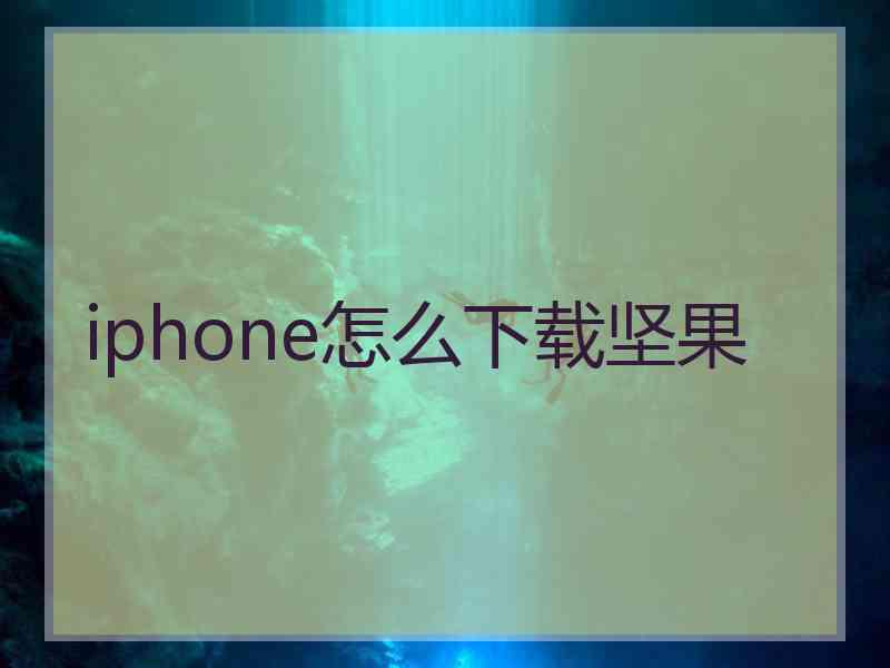 iphone怎么下载坚果