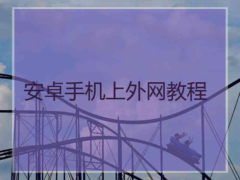 安卓手机上外网教程
