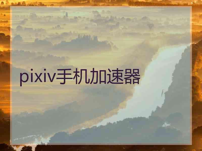 pixiv手机加速器